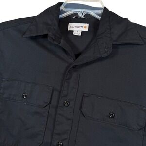 Carhartt Men Black Short Sleeve Relaxed Fit Work Shirt Size Small S223BLK